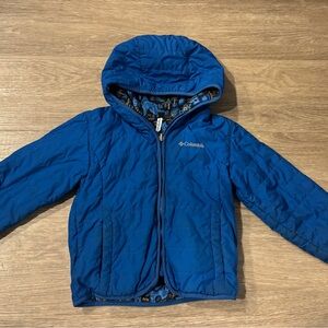 Columbia Kids Puffer Jacket in Vibrant Blue Reversible